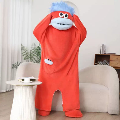 Back To School 🏫Cute Wearable Blanket Hoodie — Oversized Soft Warm Cozy Pullover for Women Men, Funny Pajamas Onesie Loungewear, Halloween Party Costume